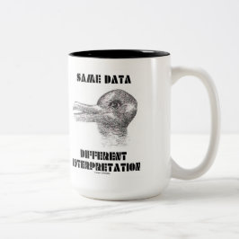 Gleiche Datenunterschiede (Entenkaninchen) Zweifarbige Tasse