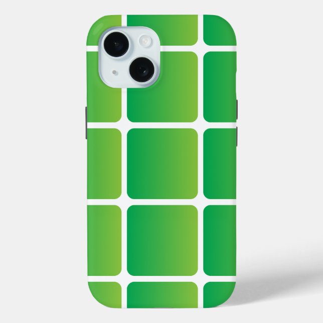 Gleiche grüne Quadrate Case-Mate iPhone Hülle (Rückseite)