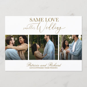 Gleiche Liebe Downsize Wedding 3 Foto Simple Elega Einladung