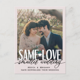 Gleiche Liebe Kleinere Hochzeit | Hochzeitsaktuali Ankündigungspostkarte