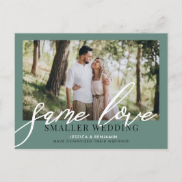 Gleiche Liebe Kleinere Hochzeit| Hochzeitsaktualis Ankündigungspostkarte