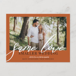 Gleiche Liebe Kleinere Hochzeit| Hochzeitsaktualis Ankündigungspostkarte