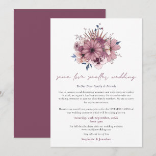 Gleiche Liebe Kleinere Hochzeit Verkleinern Rosa B Ankündigung
