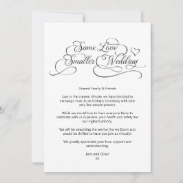 Gleiche Liebe Kleinere Hochzeitskalligraphie Ankündigung