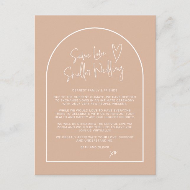 Gleiche Liebe Kleinere Hochzeitsparte Postkarte (Vorderseite)