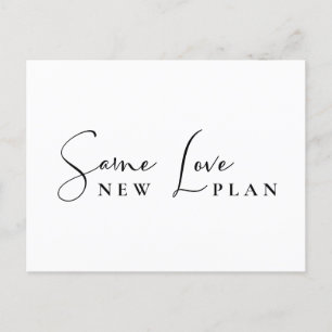 Gleiche Liebe, Neuer Plan, Hochzeitsterminänderung Ankündigungspostkarte
