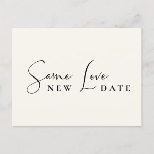 Gleiche Liebe, Neues Datum Cream Hochzeit Terminän Ankündigungspostkarte