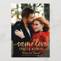 Gleiche Liebe Niedlich Heart Downsize Wedding Foto