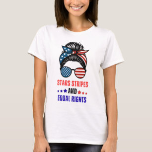 Gleiche Rechte Stars Streifen Patriotic 4. Juli T-Shirt