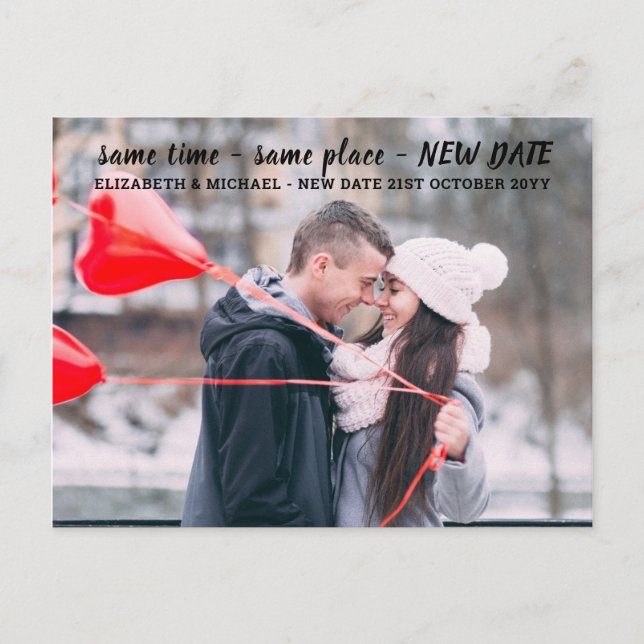 Gleiche Uhrzeit NEUER DATENHAUSHALTSPLAN Foto Hoch Postkarte (Vorderseite)