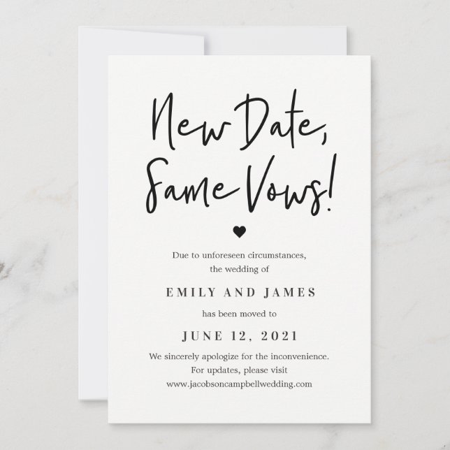 Gleiche Votes, die eine FARBE verwenden, ändern di Save The Date (Vorderseite)