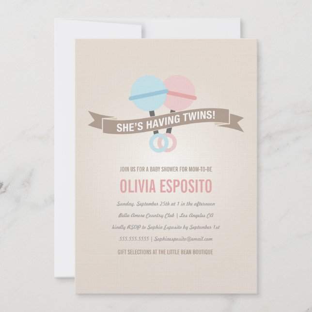 GLEICHEN MIT SCHWEINEN| BABY SHOWER INVITATIONEN EINLADUNG (Vorderseite)
