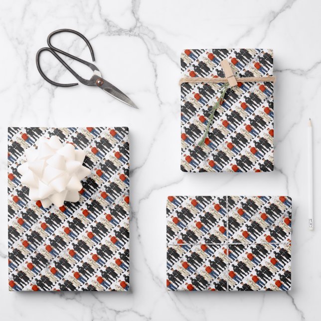 Gleiches Anderes Kostüm Geschenkpapier Set (Vorderseite)