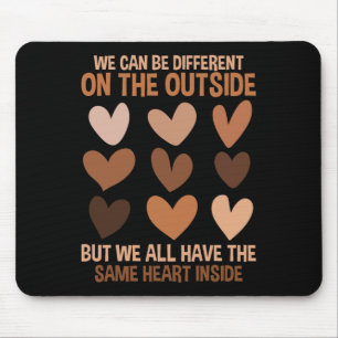 Gleiches Herz innerhalb der Vielfalt Liebe Einheit Mousepad