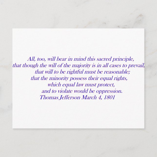 Gleiches Recht muss... Postkarte (Vorderseite)