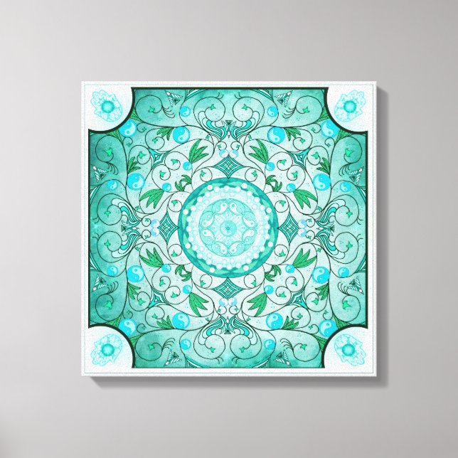 Gleichgewicht der Naturheilung Mandala Leinwanddruck (Vorderseite)