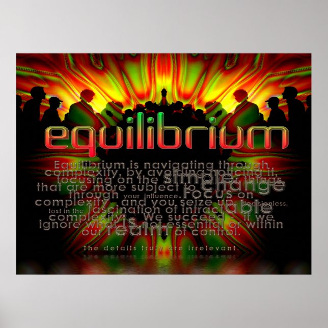 Gleichgewichtsworte Poster (Vorne)
