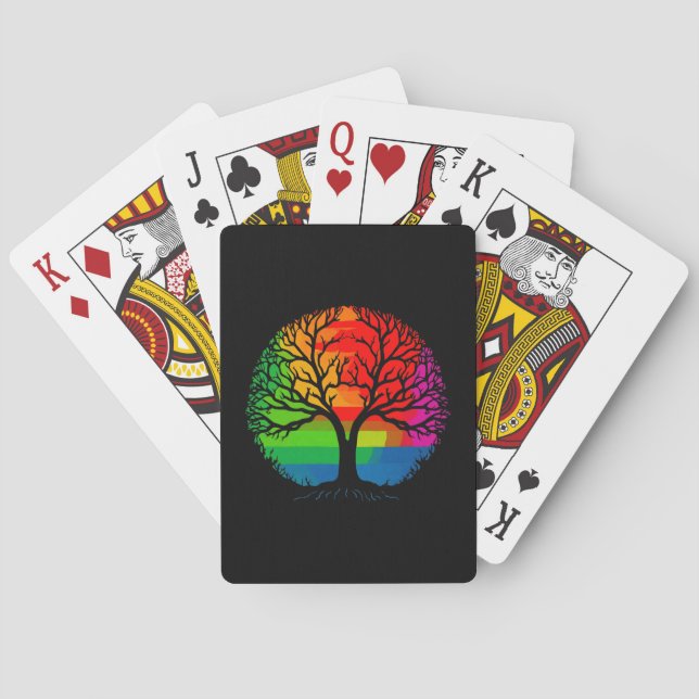 Gleichheit der LGBTQ-Tree und Diversity Spielkarten (Rückseite)