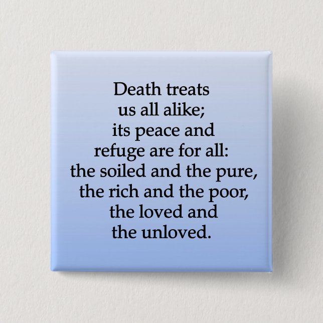 Gleichheit des Todes Button (Vorderseite)