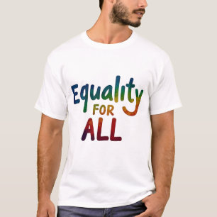 Gleichheit für alle mehrfarbigen Inspirationskonze T-Shirt