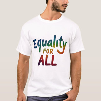 Gleichheit für alle mehrfarbigen Inspirationskonze T-Shirt