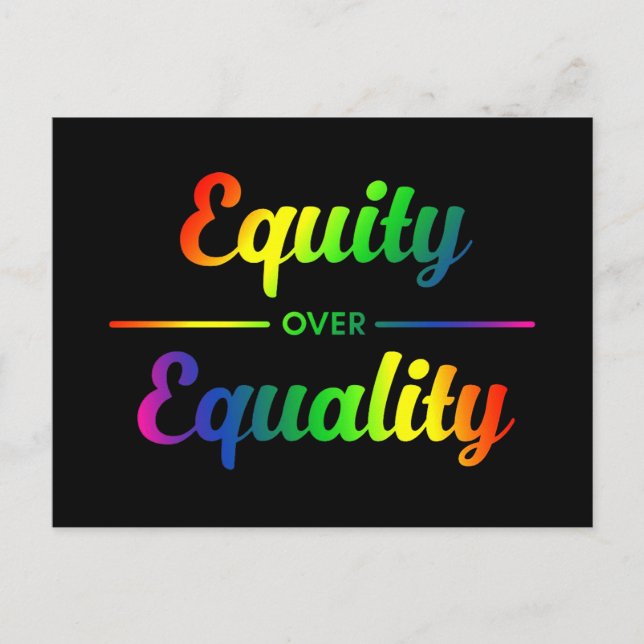 Gleichheit gegenüber qualitativ hochwertigen LGBT Postkarte (Vorderseite)