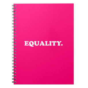 Gleichheit heiß rosa moderne Typografie minimalist Notizblock