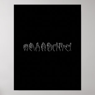 GLEICHHEIT IN DER GEBÄRDENSPRACHE - WEISS - .PNG POSTER