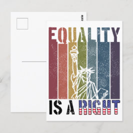 Gleichheit ist das richtige patriotische LGBTQ und Postkarte