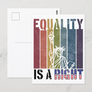 Gleichheit ist das richtige patriotische LGBTQ und Postkarte