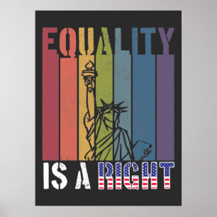 Gleichheit ist ein Recht LGBTQ & Rassistisches Rec Poster