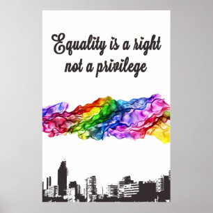 Gleichheit ist ein Recht, nicht ein Privileg Poster