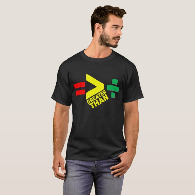 Gleichheit ist größer als Division - schwarze Gesc T-Shirt (Vorne ganz)