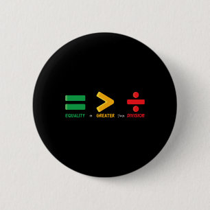 Gleichheit ist größer als Teilung Mathe Schwarze G Button