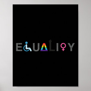 Gleichheit Lgbt Behinderung Lgbtq Bedrängt _1 Poster