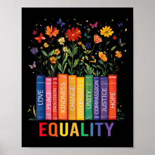 Gleichheit Liebe Frieden und Freundlichkeit Buch B Poster