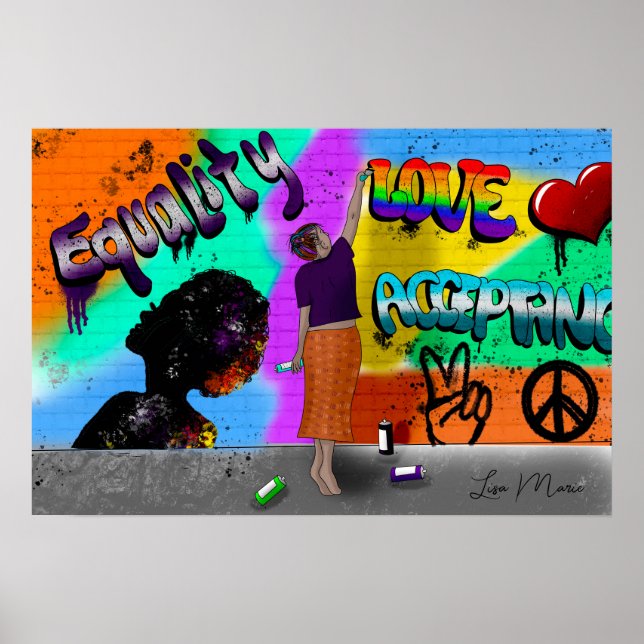 Gleichheit, Liebe und Akzeptanzkunst Poster (Vorne)