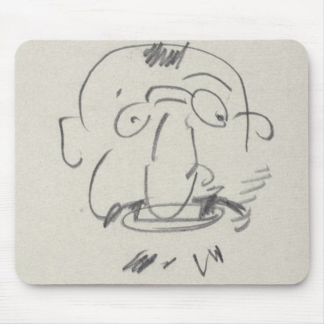 Gleichheit Lui-Meme (Bleistift Gebührnde Lautrec Mousepad (Vorne)