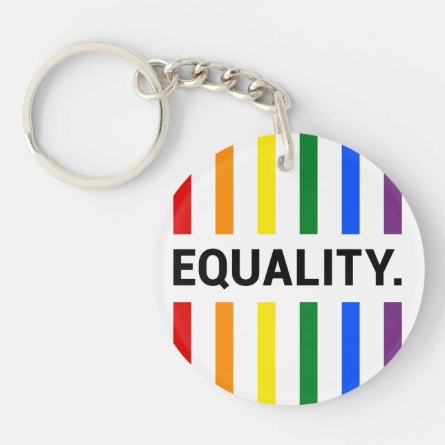 Gleichheit Pride Rainbow Acrylic Schlüsselanhänger (Vorderseite)