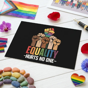 Gleichheit schadet niemandem LGBTQ Stolz Menschenr Postkarte
