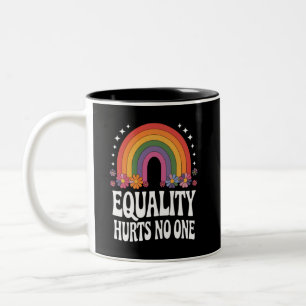 Gleichheit schadet niemandem Regenbogen Gleiche Re Zweifarbige Tasse