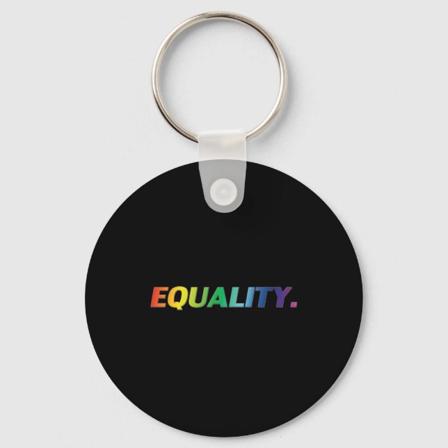 "Gleichheit" Schwarzer Pride-Regenbogen-Lgbtq-Schl Schlüsselanhänger (Vorderseite)
