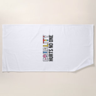 Gleichheit verletzt niemanden Vintage-Pride-Shirt- Strandtuch