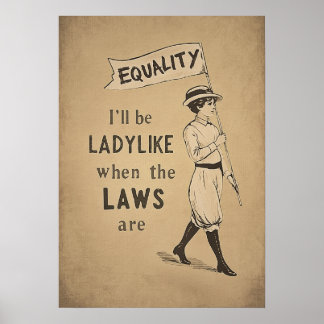 Gleichheit Vintage Poster | Suffragette Feminismus