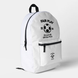 Gleichheitskickoff: Faires Spielen auf und ab dem  Bedruckter Rucksack