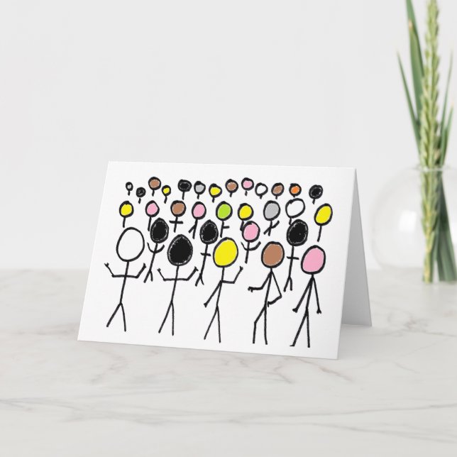 Gleichstellung von Stickmen Karte (Vorderseite)