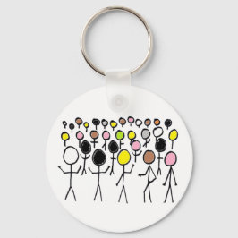 Gleichstellung von Stickmen Schlüsselanhänger