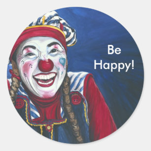 Gleicht das Clowngemälde Runder Aufkleber
