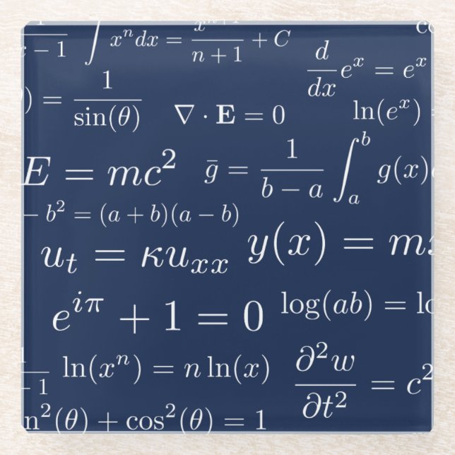 Gleichungen des Mathe-und Glasuntersetzer (Vorderseite)