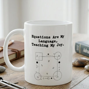 Gleichungen Meine Sprache Mein Mathematik-Leiden Kaffeetasse